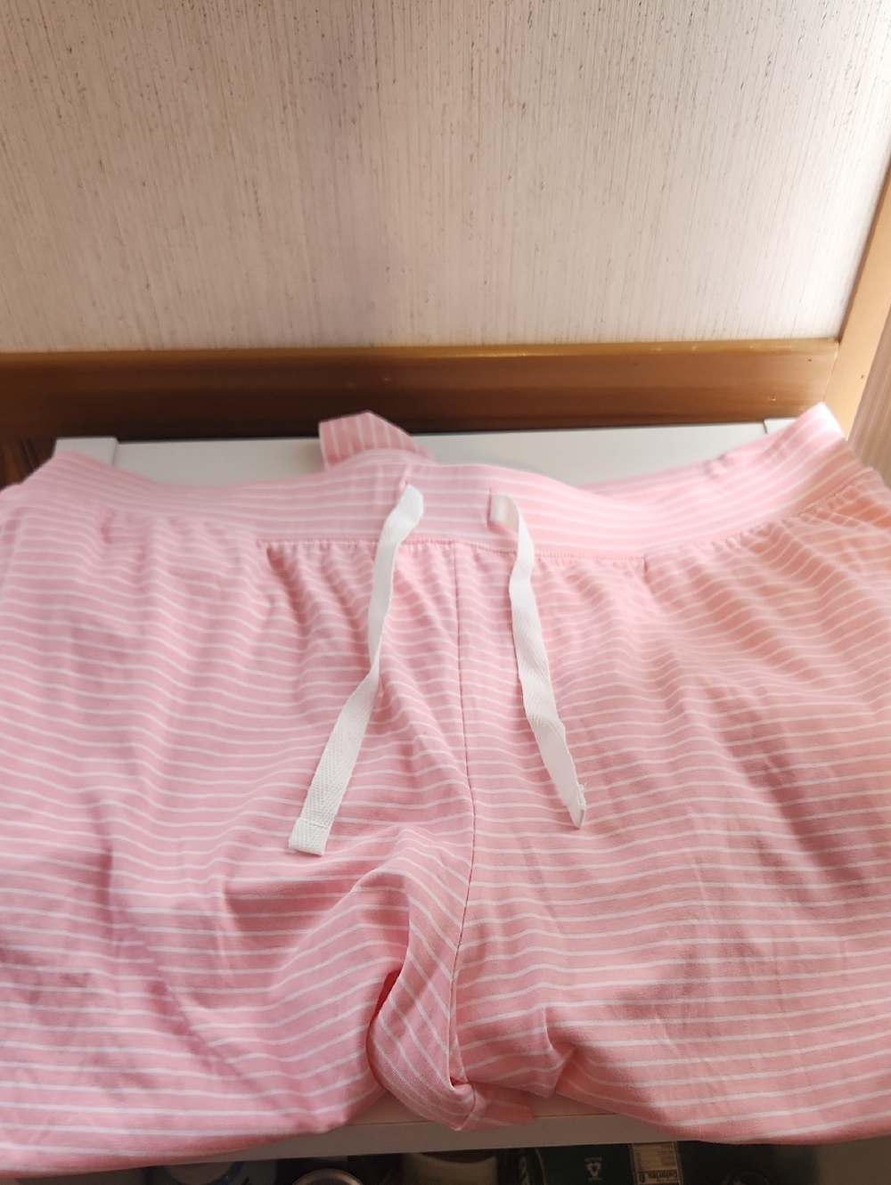 Pink Striped Drawstring Lounge/Pajama Sleepwear Pants